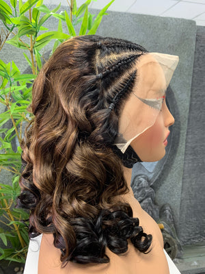 13x4 braid bob辫子款 -Loose 250% 彩色 a