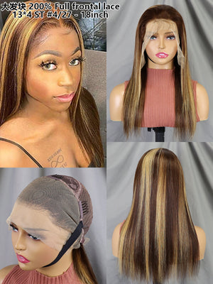 13*4 Full frontal lace wig ST #4-27