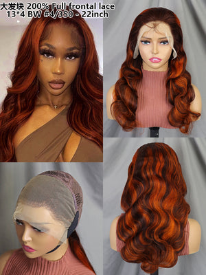 13*4 Full frontal lace wig BW #4-350