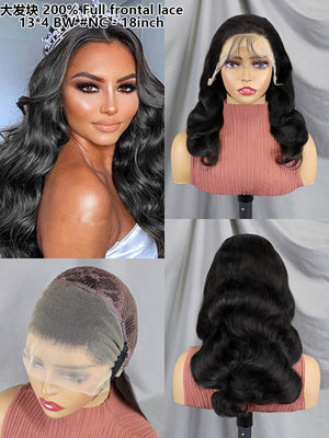 13*4 Full frontal lace wig BW #NC