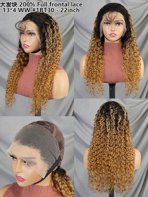 13*4 Full frontal lace wig WW #1BT30
