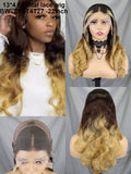 13*4 Full frontal lace wig 1BT4T27#