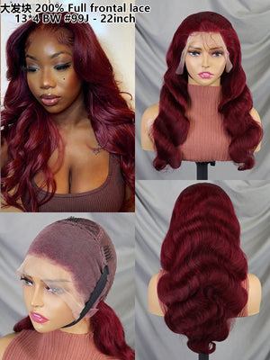 13*4 Full frontal lace wig BW #99J