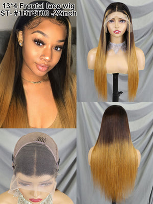 13*4 Full frontal lace wig ST 1BT4T30#