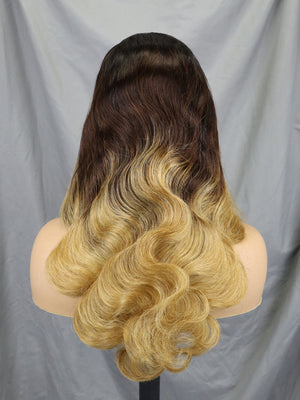 13*4 Full frontal lace wig 1BT4T27#